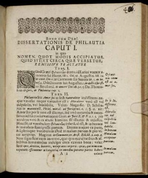 Caput I. in quo Nomen. Quot Modis Accipiatur. [...]