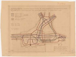 Planung für Plowdiw: Lageplan Hauptbahnhof, nördlicher Vorplatz, Verkehrsführung 1:1000