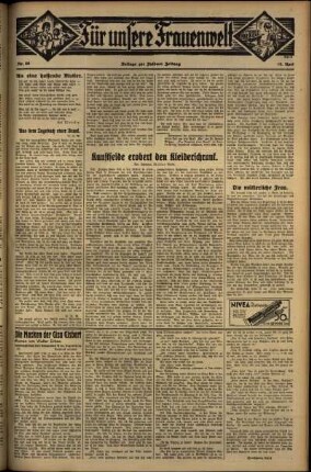 Zweite Ausgabe vom Mittwoch, den 18. April 1934.