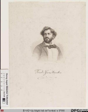 Bildnis Friedrich (Wilhelm Christian) Gerstäcker