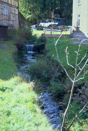 Bachlauf des Schilfwassers im Denkmalschutzgebiet Kalter Markt