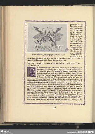 Neujahrswünsche der romantischen Kunstrichtung