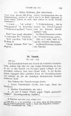 VI. Tausch (Nr. 112-117)