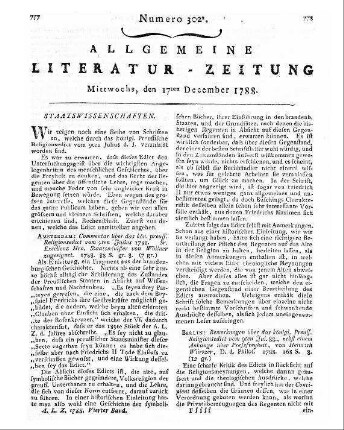 Weber, Michael: Was hat man von dem Edicte des Königs in Preußen, die Religionsverfassung in den Preußischen Staaten betreffend, zu halten?. - Wittenberg : Kühne, 1788