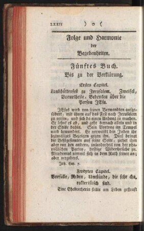 Folge und Harmonie der Begebenheiten