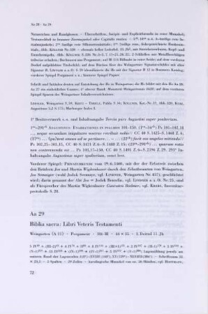 Aa 29. Biblia sacra: Libri Veteris Testamenti