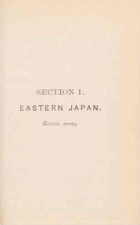 Section 1. Eastern Japan. Routes 1-24