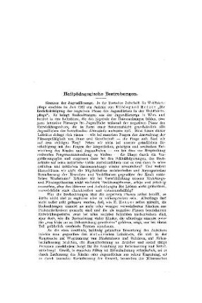 Heilpädagogische Bestrebungen