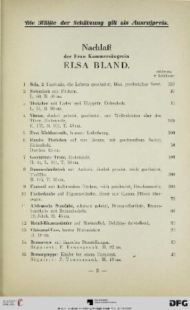 Nachlaß der Frau Kammersängerin Elsa Bland (Nr. 1-315)