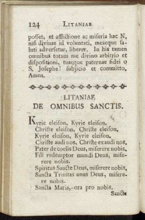 Litaniae de Omnibus Sanctis.