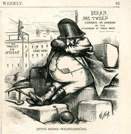 After Sedan - Wilhelmshöhe : Tweed sitzt, in der Uniform von Napoleon, in einem Gefängnis