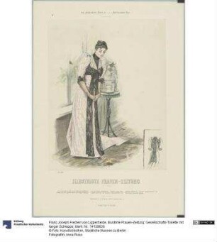 Illustrirte Frauen-Zeitung: Gesellschafts-Toilette mit langer Schleppe