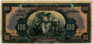 Geldschein, 100 Sucres, 1.10.1936