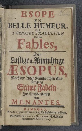 Esope En Belle Humeur, Ou Derniere Traduction Des ses Fables