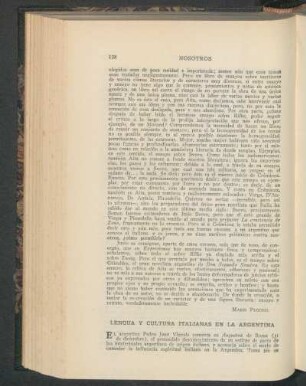 Lengua y cultura italianas en la Argentina