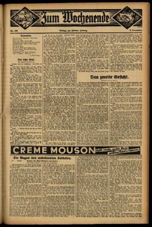 Zweite Ausgabe vom Sonntag, den 08. November 1931.