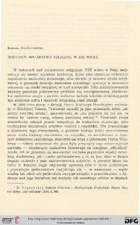 3: Rosyjskie malarstwo religijne w XIX wieku
