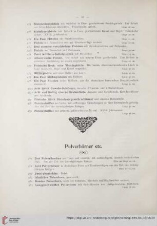 Pulverhörner etc. (Nr. 480-498)