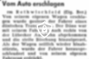 Vom Auto erschlagen