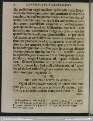 §. VI. De Iure Praesente In Genere