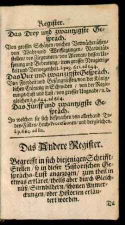 Das Andere Register.