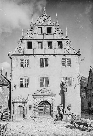 Rathausgiebel : Giebel des Rathauses von Sulzfeld am Main