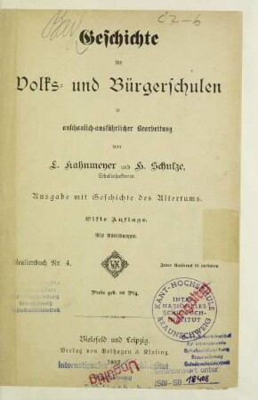 Nr. 4: Geschichte für Volks- und Bürgerschulen : mit Abbildungen