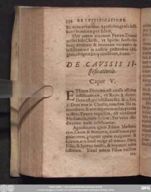 De Caussis Iustificationis. Caput V.