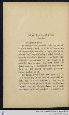 Preyer, Hofrath Prof. Dr. W., in Berlin.