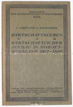 Abhandlung über das Wirtschaftsleben und den wirtschaftlichen Aufbau der frühen Sowjetunion