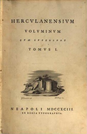 Herculanensium voluminum quae supersunt. 1. 1793