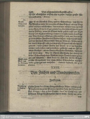 XXIX. Von Zeichen und Wunderwercken
