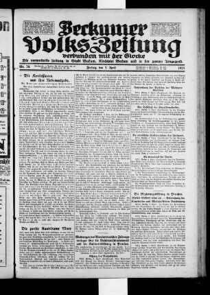 Beckumer Volks-Zeitung. 1921-1930
