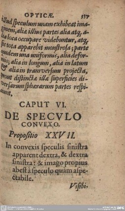 Caput VI. De Speculo Convexo.