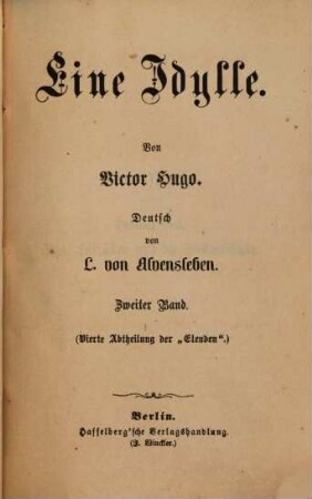 Die Elenden : Von Victor Hugo. Deutsch von L. von Alvensleben. 8