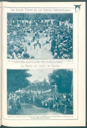 Los bailes típicos en las Fiestas Compostelanas : ([Fotografía especial] para Céltiga, por A. Blanco)