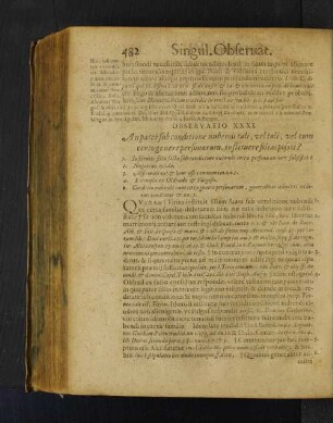 Observatio XXXI. An pater subconditione nubendi tali, vel tali, vel cum certo genere personarum, instituere filias possit?
