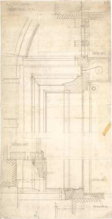 Fischer, Theodor; Bamberg; Warenhaus Tietz, Erweiterung - Schaufenster (Schnitte)