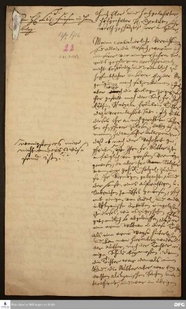 Brief von August Hermann Francke an [J. Friedrich ?] Fürsen.