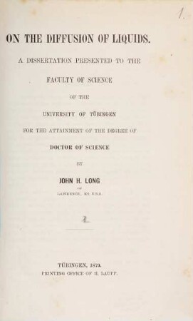 On the diffusion of liquids