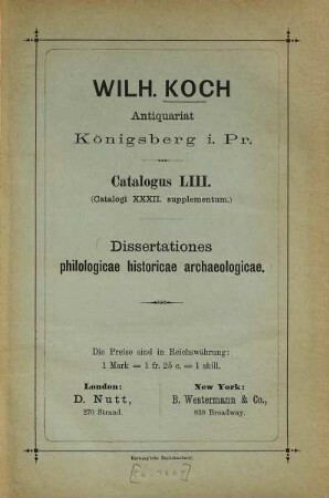 Katalog. 53. [ca. 1889]