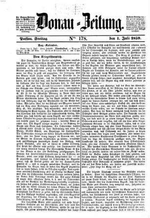 Donau-Zeitung. 1859,7/12 = Jg. 69 = Jg. 19