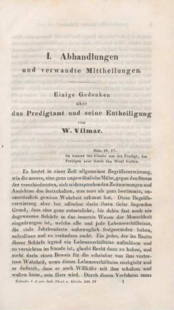1-70 Einige Gedanken über das Predigtamt und seine Entheiligung
