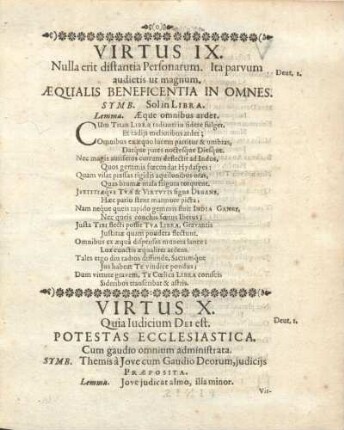 Virtus IX. Nulla erit distantia Perfsonarum. Ita parvum audictis ut magnum.