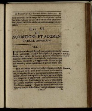 Cap. VI. De Nutritione Et Augmentatione Animalium. - Cap. X. De Affectionibus Actionum Animalium.