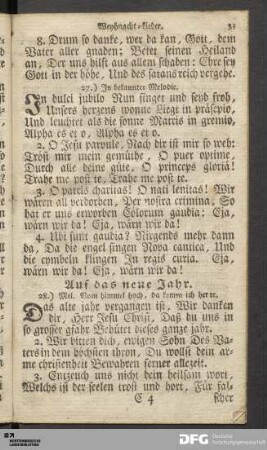 Neu-Jahrs-Lieder.