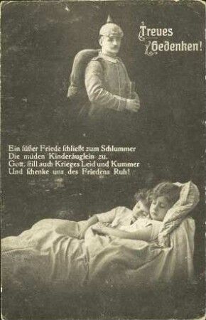 Treues Gedenken! Ein süßer Friede schließt zum Schlummer [...]