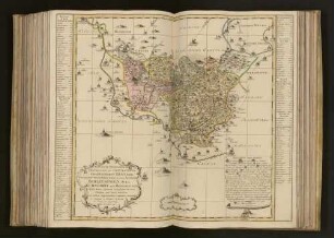 Accurate Geographische Delineation der Gefürsteten Graffschafft Hennerg, Chursæchsischen Antheils bestehet in denen Aemmtern Schleusingen, Sula, Kühndorff Mit Bennshausen : Nebst denen darinnen befindlichen Staedten Flecken und Dorff Schafften auch andern angrentzenden Gegenden