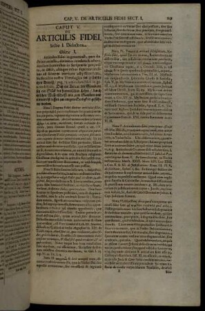 Caput V. De Articulis Fidei.