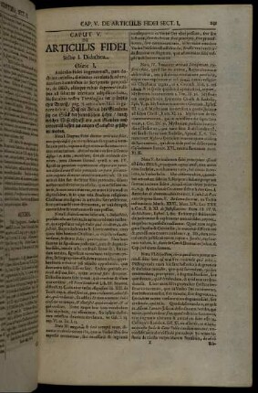 Caput V. De Articulis Fidei.